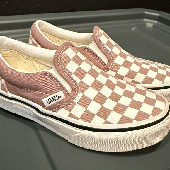 Vans Kids Checkered Slip-On Sneakers - Pink and Cream - Picture 2 of 3